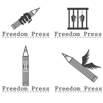 freedom press concept vector design template