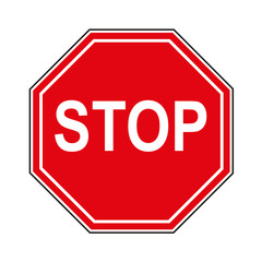 Obraz premium Priority of traffic sign. Stop.