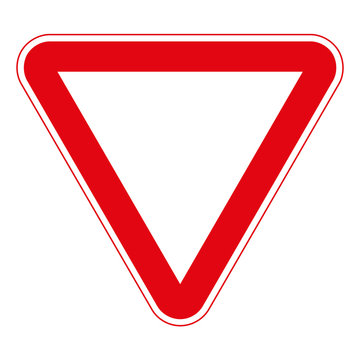 Priority of traffic sign. Give Way.