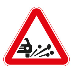 Warning traffic signs.