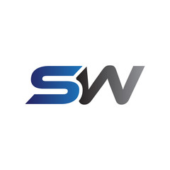Simple Modern letters Initial Logo sw