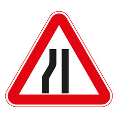 Warning traffic signs.