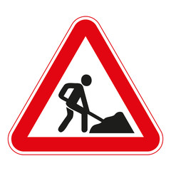 Warning traffic signs.