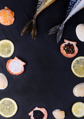 Smoked fish with spices and lemon