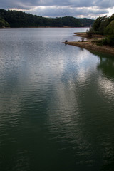 Beautiful gorge in Serbia with river meandering through mountain