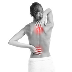 Woman with backache