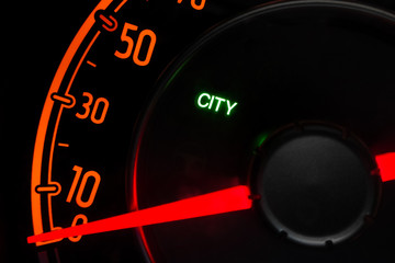 city alert light on speedometer