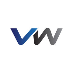 Simple Modern letters Initial Logo vw