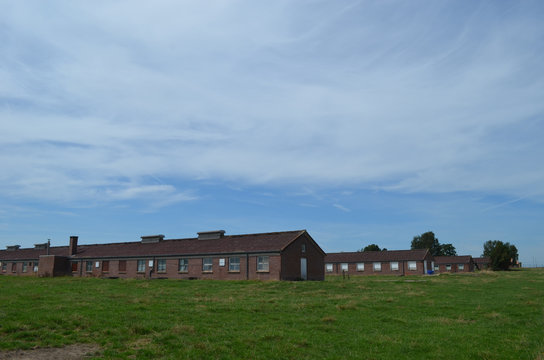 Modern Agricultural Barracks In A Meadow