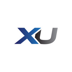 Simple Modern letters Initial Logo xu