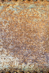 Rusted metal surface and screw nut