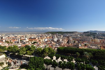 Fototapeta na wymiar Panorama of Cagliari