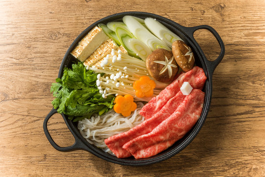 Japanese-Style Sukiyaki Pot Multi-Functional Cooking Seafood Bibimbap Fried  Rice Cake Non-Stick Barbecue - AliExpress