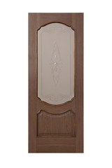 Veneered doors with glass
