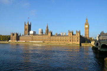 Fototapeta na wymiar Palace of Westminster, Houses of Parliament, London, UK