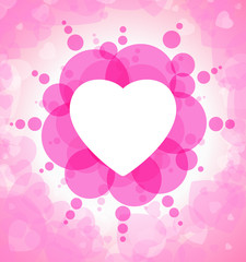 Valentine Hearts Abstract Pink Background.