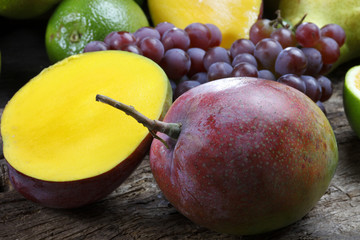 Mango and grapes