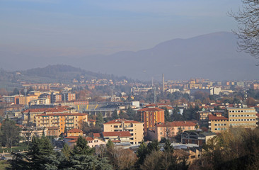 Obraz premium view of Bergamo from hills of the upper city