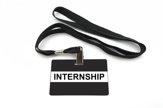 internship badge isolated on white background