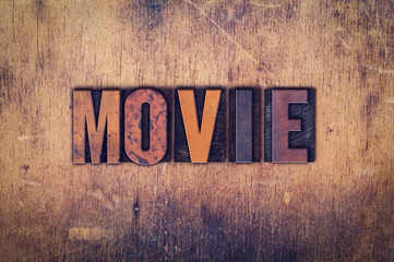 Movie Concept Wooden Letterpress Type