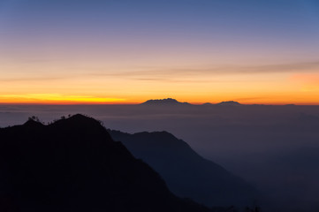 Sunrise at Bromo mountain. Java , Indonesia