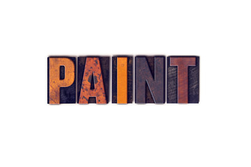 Paint Concept Isolated Letterpress Type