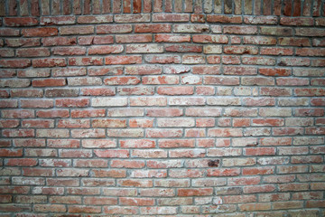 Brick wall in street