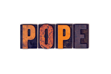 Pope Concept Isolated Letterpress Type
