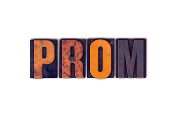 Prom Concept Isolated Letterpress Type