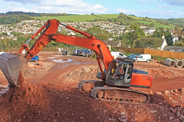 Digger on a Construction site