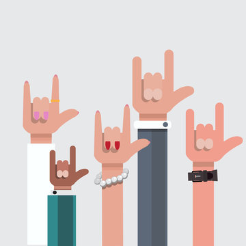 love hand sign. show - vector