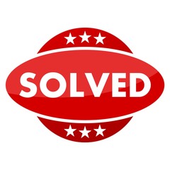 Red button with stars solved