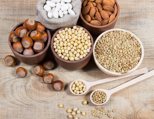 Natural products containing plant proteins.
