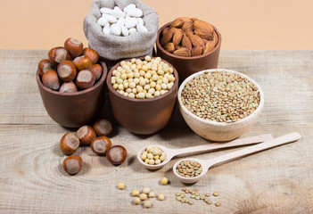 Natural products containing plant proteins.