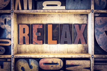 Relax Concept Letterpress Type