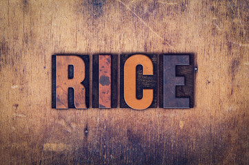Rice Concept Wooden Letterpress Type