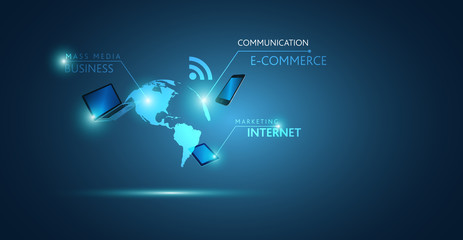 mondo, hi tech, sfondo, internet, comunicazione © xyz+