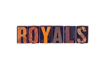 Royals Concept Isolated Letterpress Type