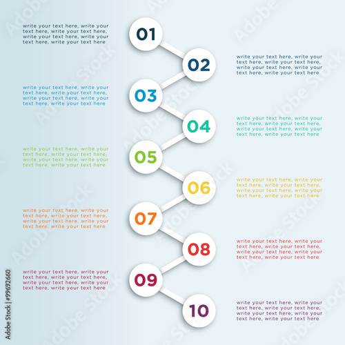 Number Linked Bullet Points In White Circles Infographic Template Number Linked Bullet Points In White Circles Infographic Template