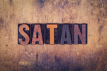 Satan Concept Wooden Letterpress Type
