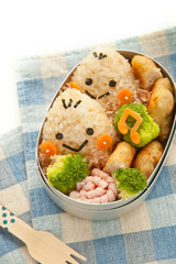 Lunch of chestnut motif/Cute chestnut motif of Japanese lunch box.