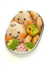 Lunch of chestnut motif/Cute chestnut motif of Japanese lunch box.