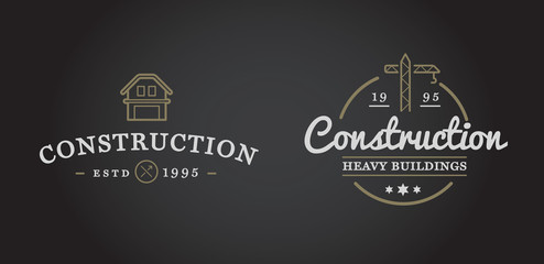 Set of Vector Construction Building Icons Home and Repair can be used as Logo or Icon in premium quality