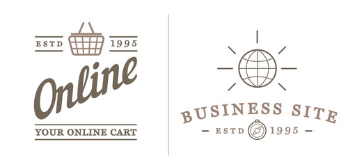 Set of Vector E-Commerce Icons Shopping and Online can be used as Logo or Icon in premium quality