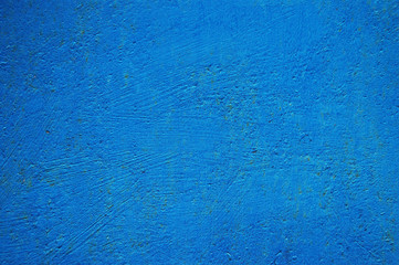 Grunge background, cracked paint, blue color painted wall, old painted wood metal texture
