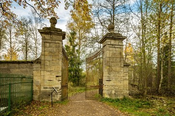 Zverinskaya gates in the Gatchina  park