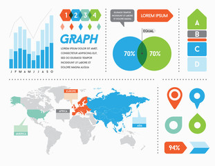 Obraz premium Infographics Elements and Objects Big Huge Set All Kinds of Infographic Modern for Business with Flat Design For Web, Print Booklets Brochures or Applications