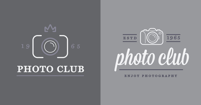 Set of Vector Photo Camera Photography Elements and Video Camera Icons Illustration can be used as Logo or Icon in premium quality
