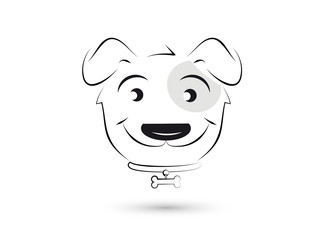 Hundekopf mit Halsband