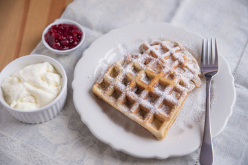 Belgische Waffeln zum Frühstück